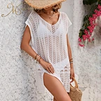 loose crochet dress cover up